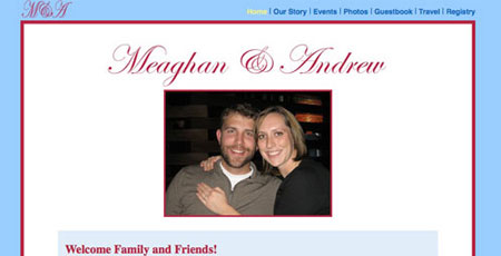 Meaghan and Andrew's wedding site